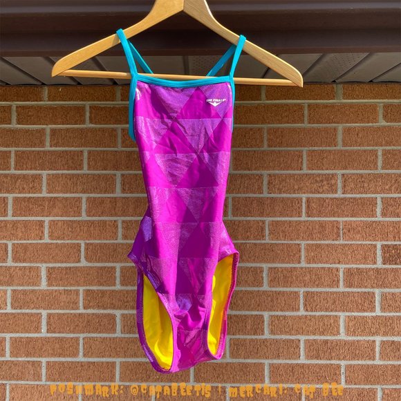 ๐โโ๏ธ NWOT | The Finals Funky Foil Funnies Wingback Training Swimsuit ๐โโ๏ธ - Picture 3 of 10